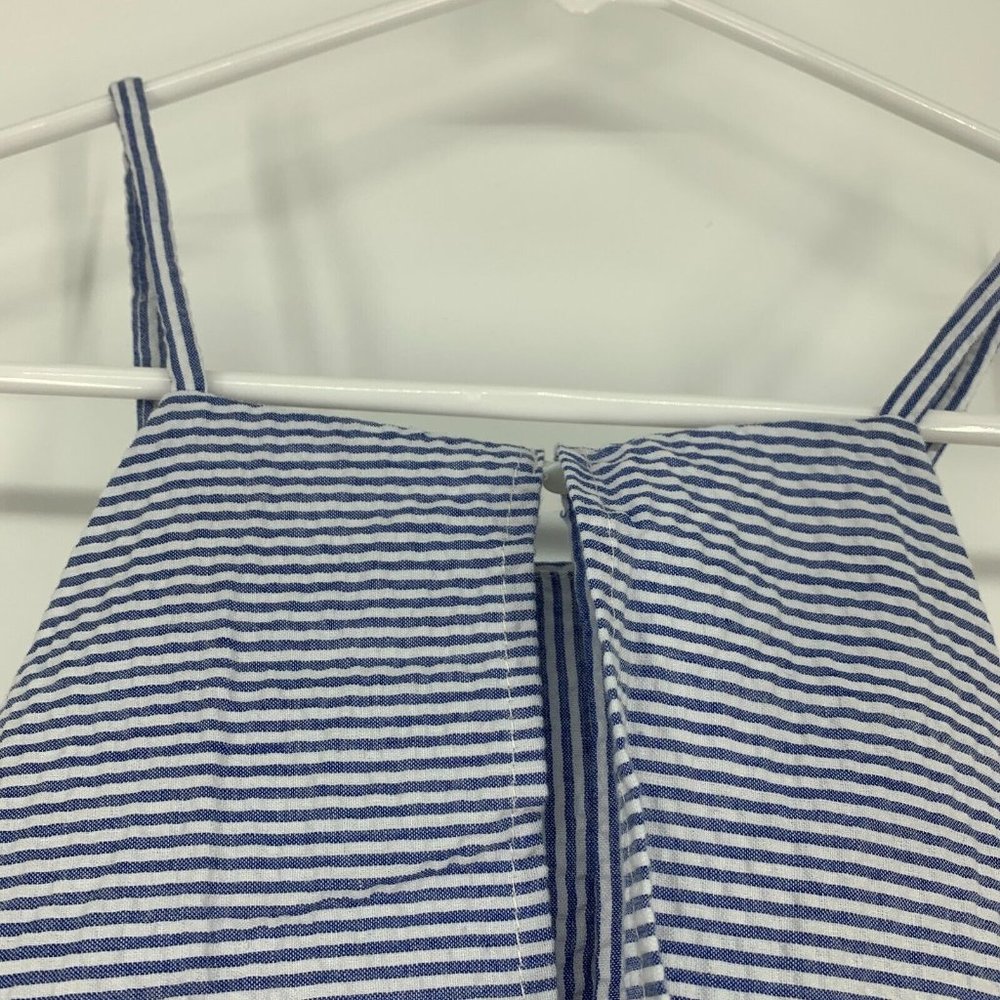 MINKPINK Top Blue White Stripe Tiered Ruffle Sleeveless Tank - Picture 10 of 12